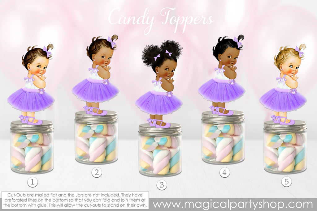 Baby Shower Party Favors | Princess Purple Skirt | Vintage Baby Girl African American