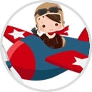 Airplane Digital Cupcake Toppers