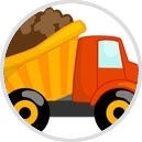 Construction Digital Cupcake Toppers