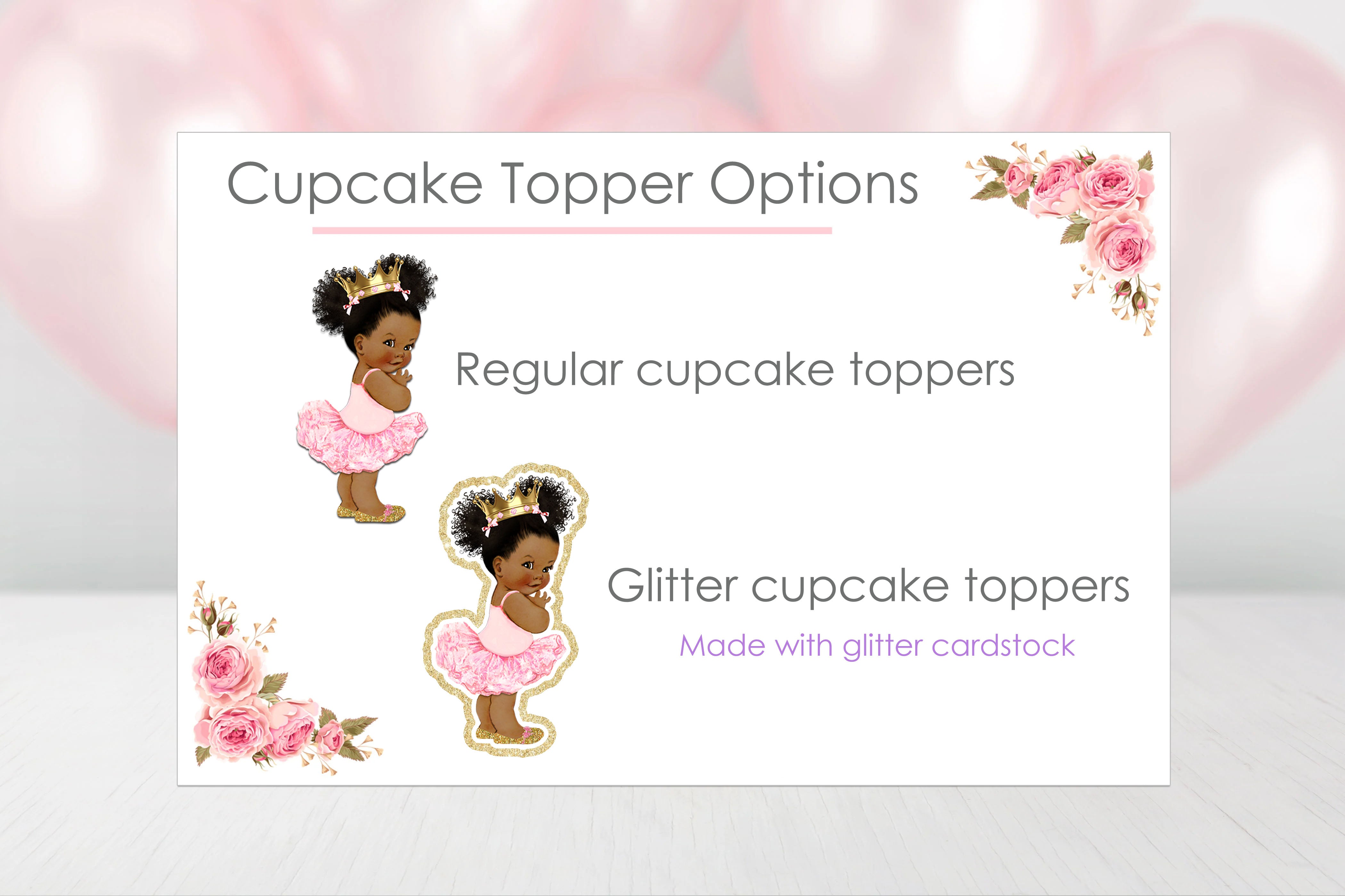 Baby Shower Centerpiece Watermelon Cupcake Toppers | Watermelon Bow | Vintage Baby Girl African American