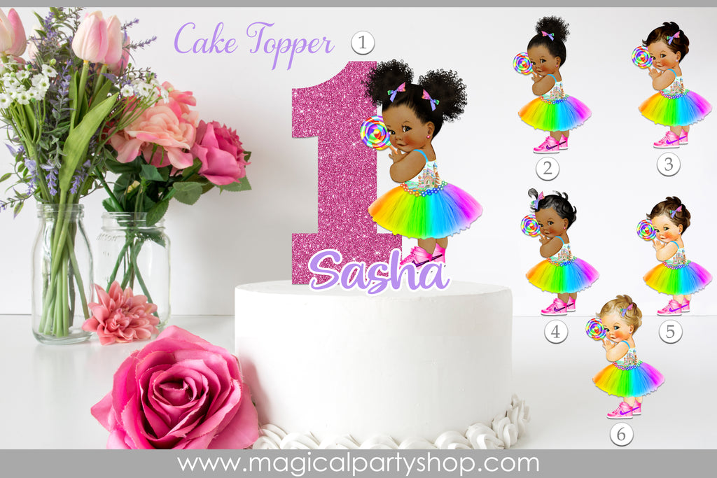 Candyland, Rainbow | African American Baby |  Afro Puff Baby |  Baby Shower |  1st Birthday Party |  Princess Party |  Royal Event
