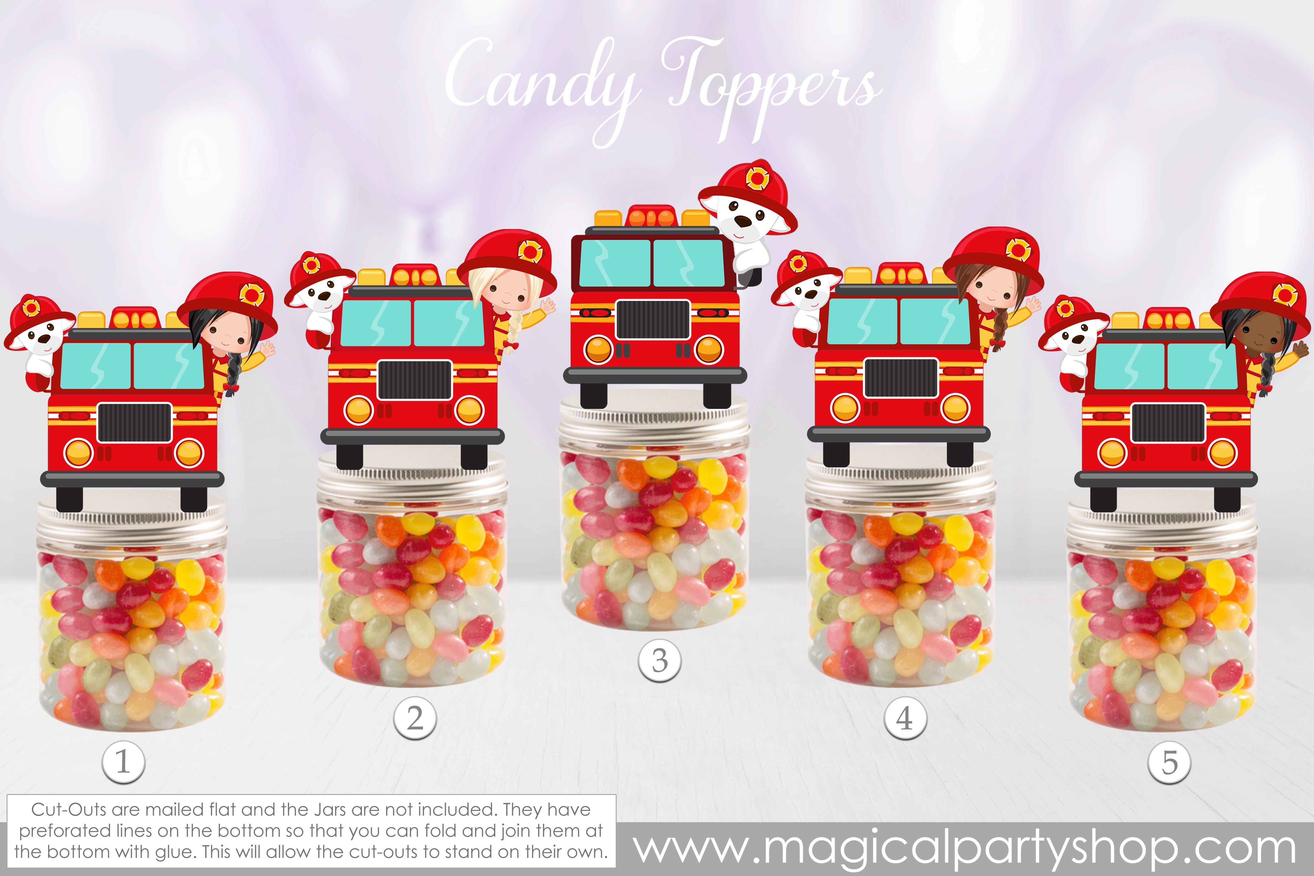 Fire Fighter Girls Party Favor | Fireman Party | Fire Fighter Party | 1st Birthday | Party Favors | Girls Birthday