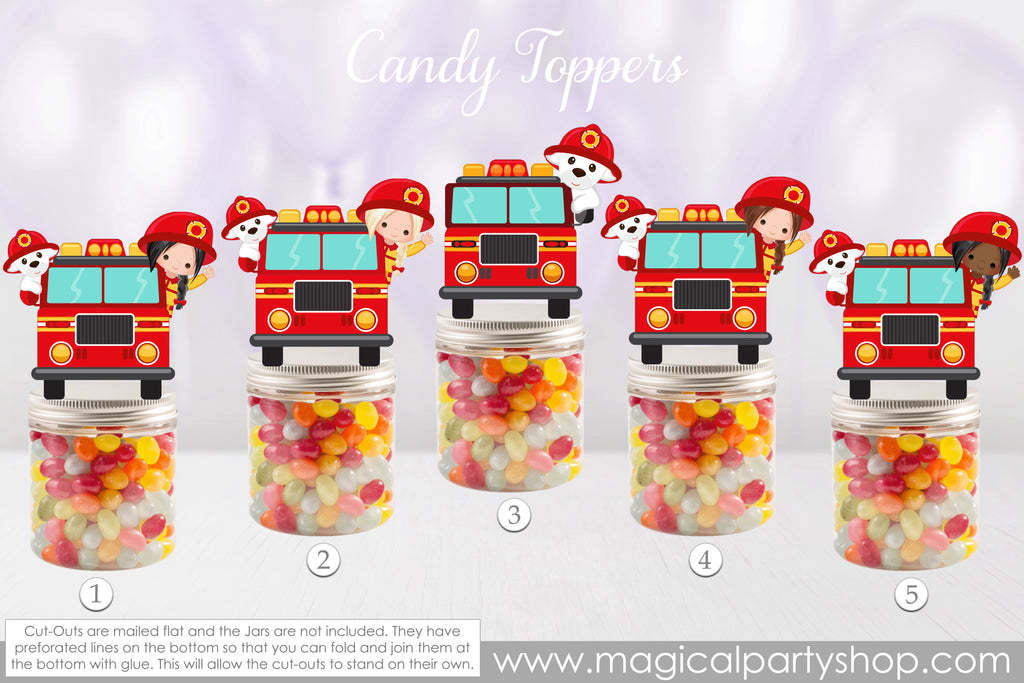 Fire Fighter Girls Party Favor | Fireman Party | Fire Fighter Party | 1st Birthday | Party Favors | Girls Birthday