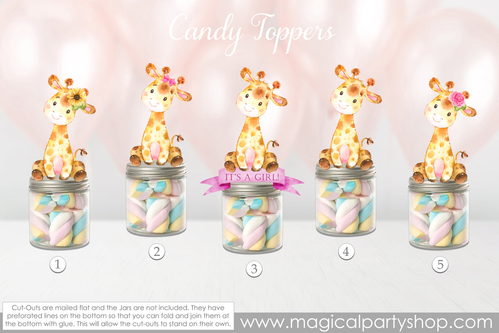 Giraffe Baby Girl Shower Party Favors | Baby Giraffes | Baby Shower Centerpiece