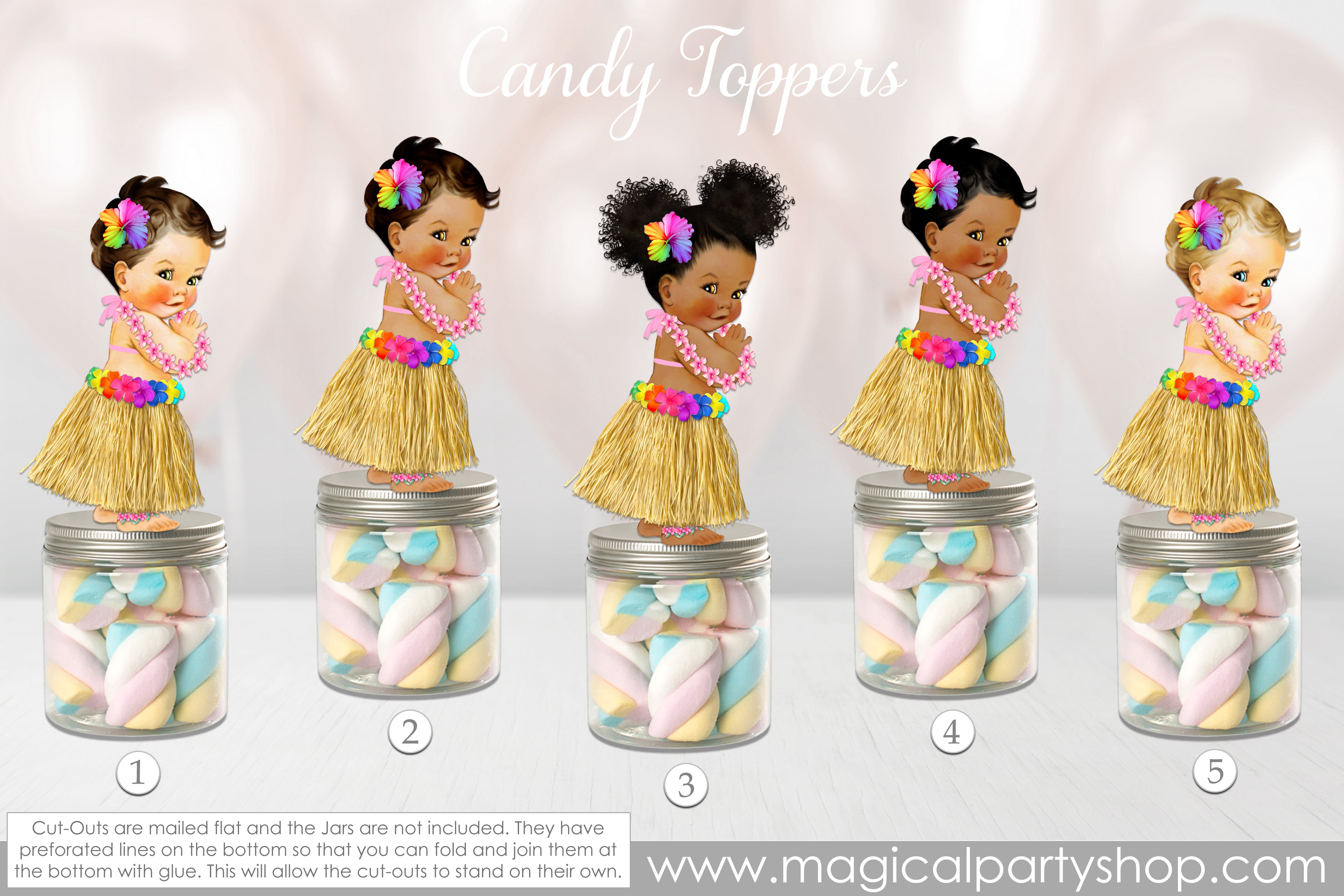 Luau Baby Shower Party Favors | Luau Brown Grass Skirt | Vintage Baby Girl African American | Luau Birthday Party