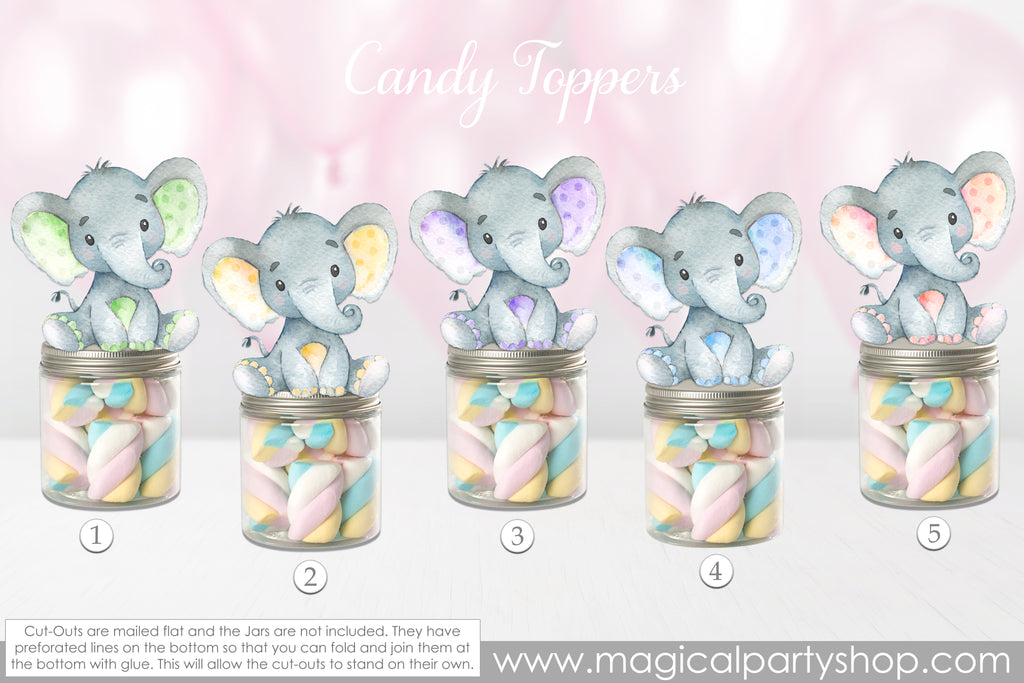 Elephant Baby Shower Party Favors | Blue Elephants | Baby Boy Elephants