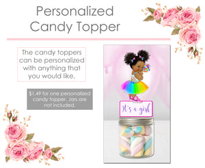Baby Shower Party Favors | Princess Fairy | Vintage Baby Girl African American
