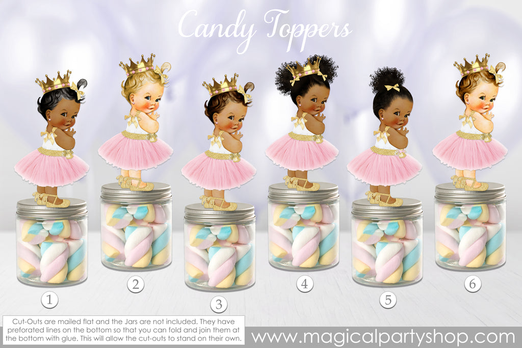 Baby Shower Party Favors | Princess Pink Skirt | Vintage Baby Girl African American