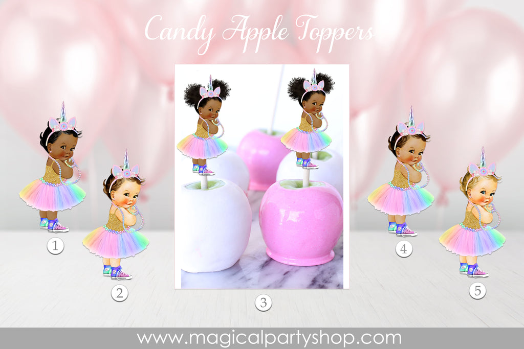 Baby Girl Candy Apple Toppers