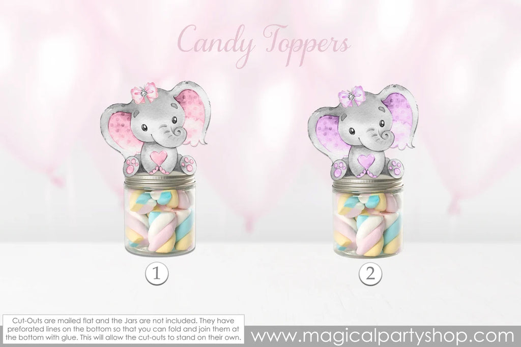 Elephant Baby Shower | Party Favors | Pink Elephants | Baby Girl Elephants