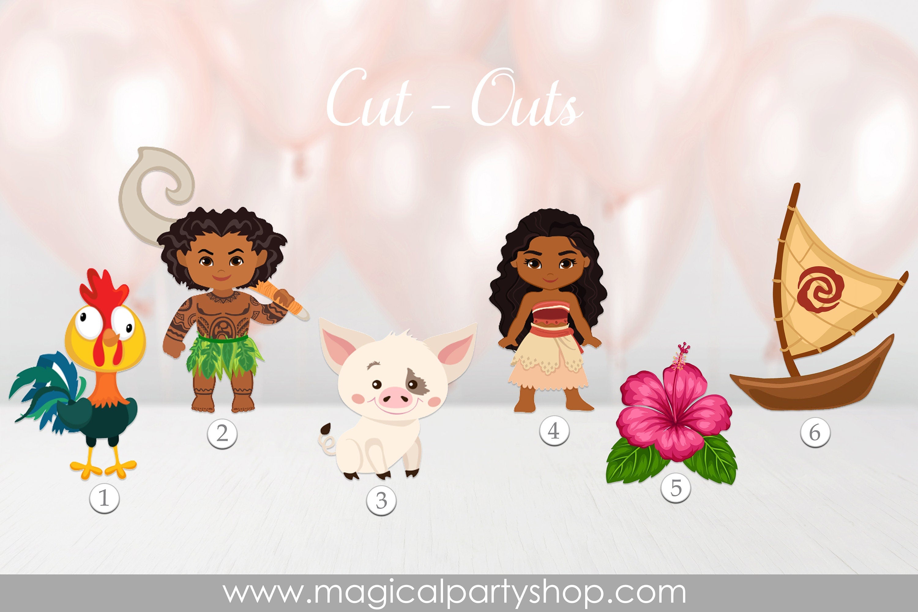 Moana Birthday Centerpiece | Moana | Moana Cupcake Toppers | Moana | Moana Decorations
