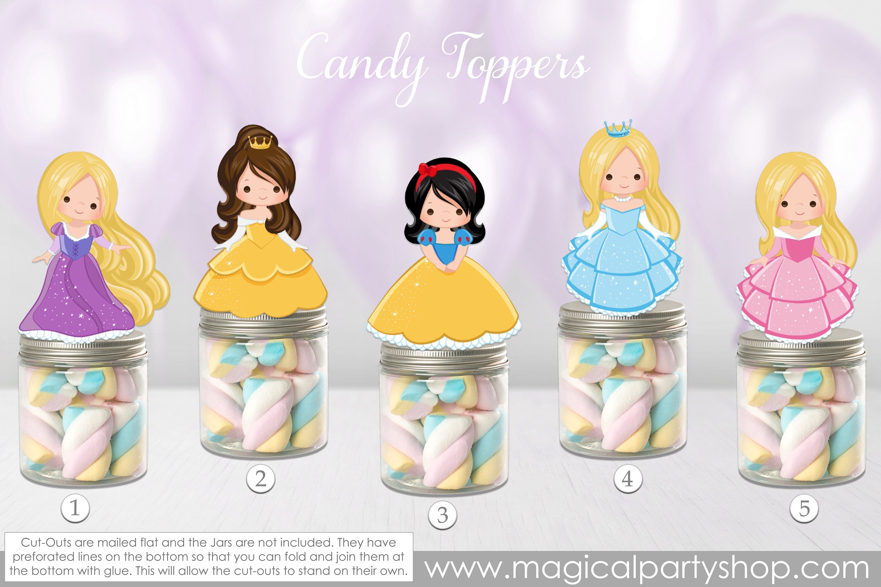 Princess Party Favors | Princess Birthday Party Favors | Princess Centerpieces |Princess Birthday Party