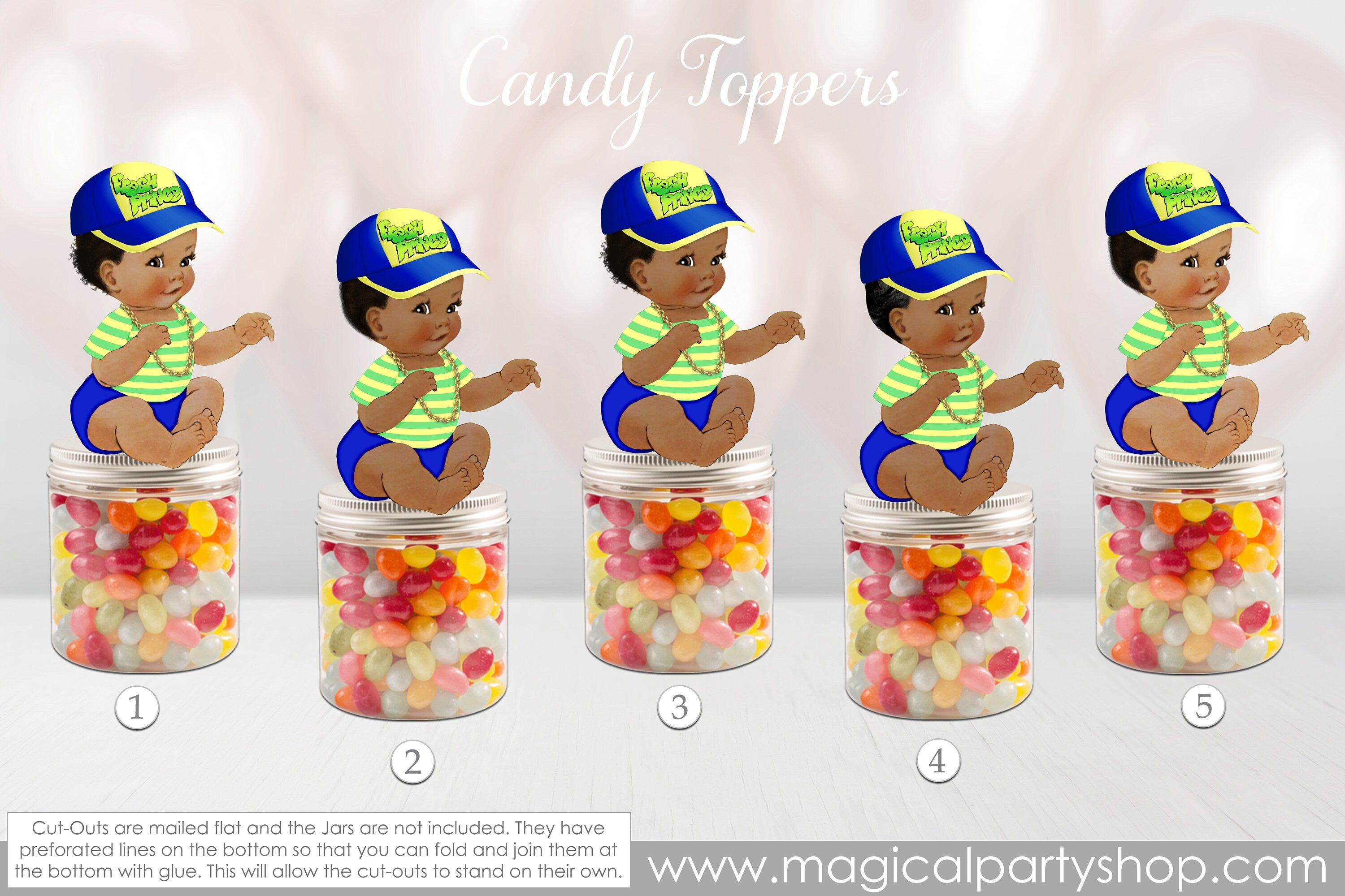 Baby Shower Party Favors | Fresh  Baby | Vintage Baby Boy African American | Prince Baby Shower | First Birthday | Its a Boy
