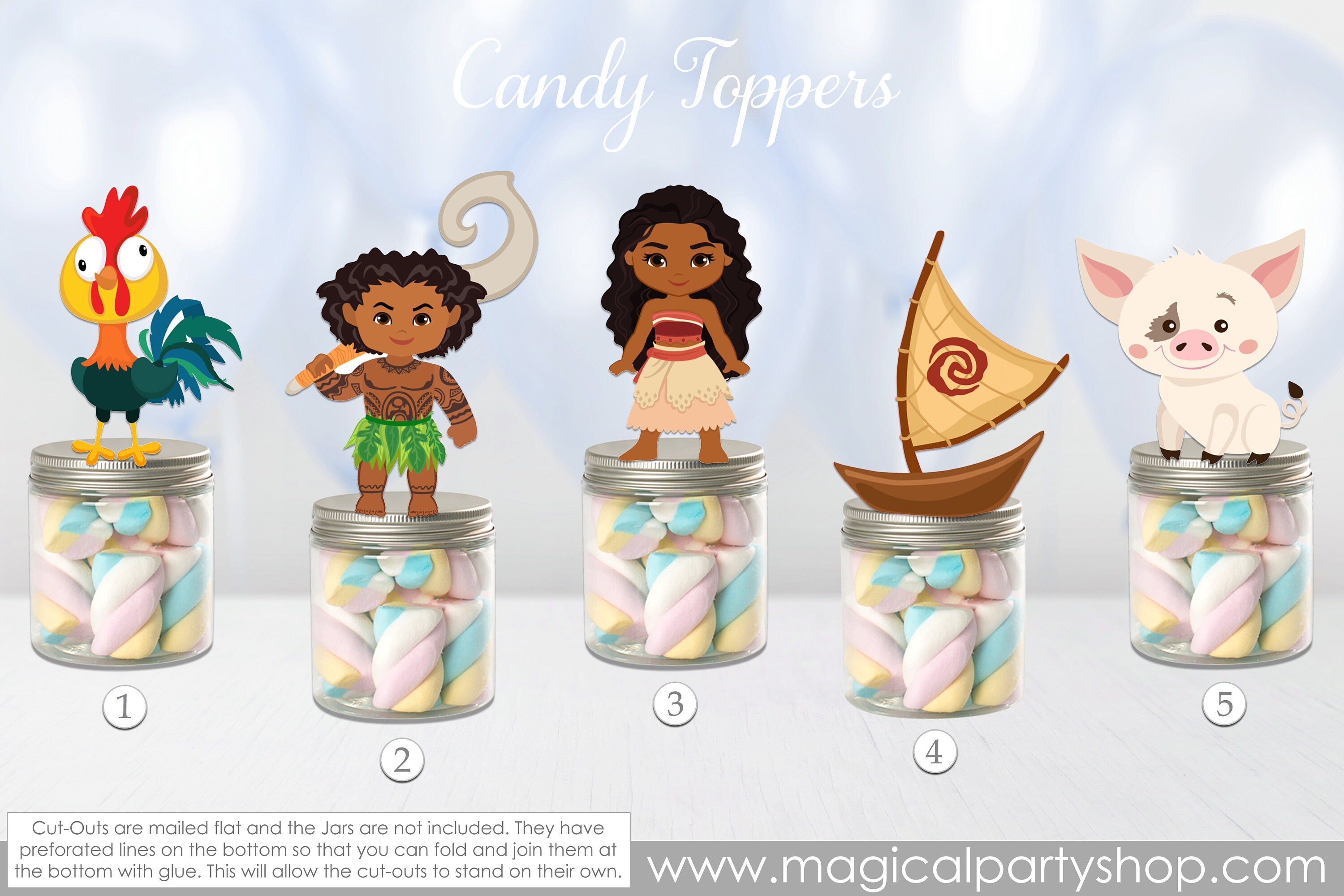 Moana Party Favors | Moana Birthday Party | Moana Decor |  Moana tableware | Moana