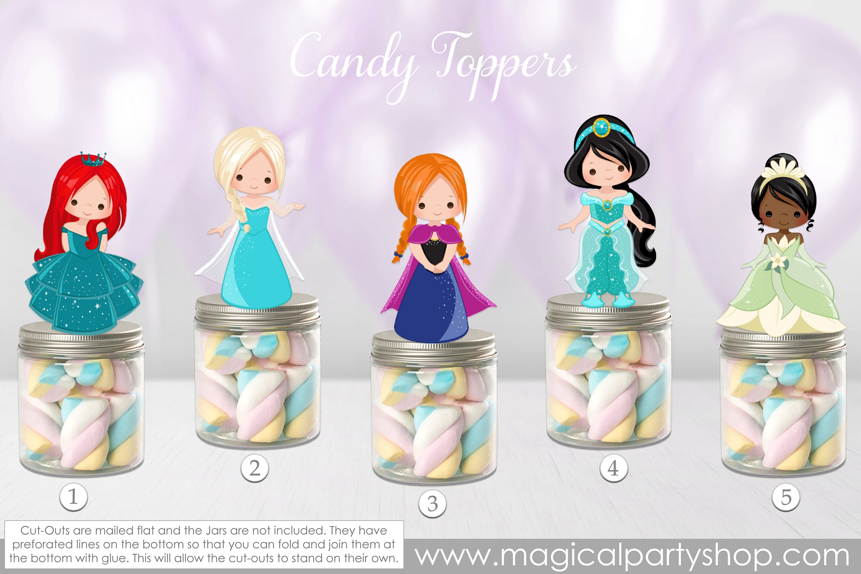Princess Party Favors | Princess Birthday Party Favors | Princess Centerpieces |Princess Birthday Party