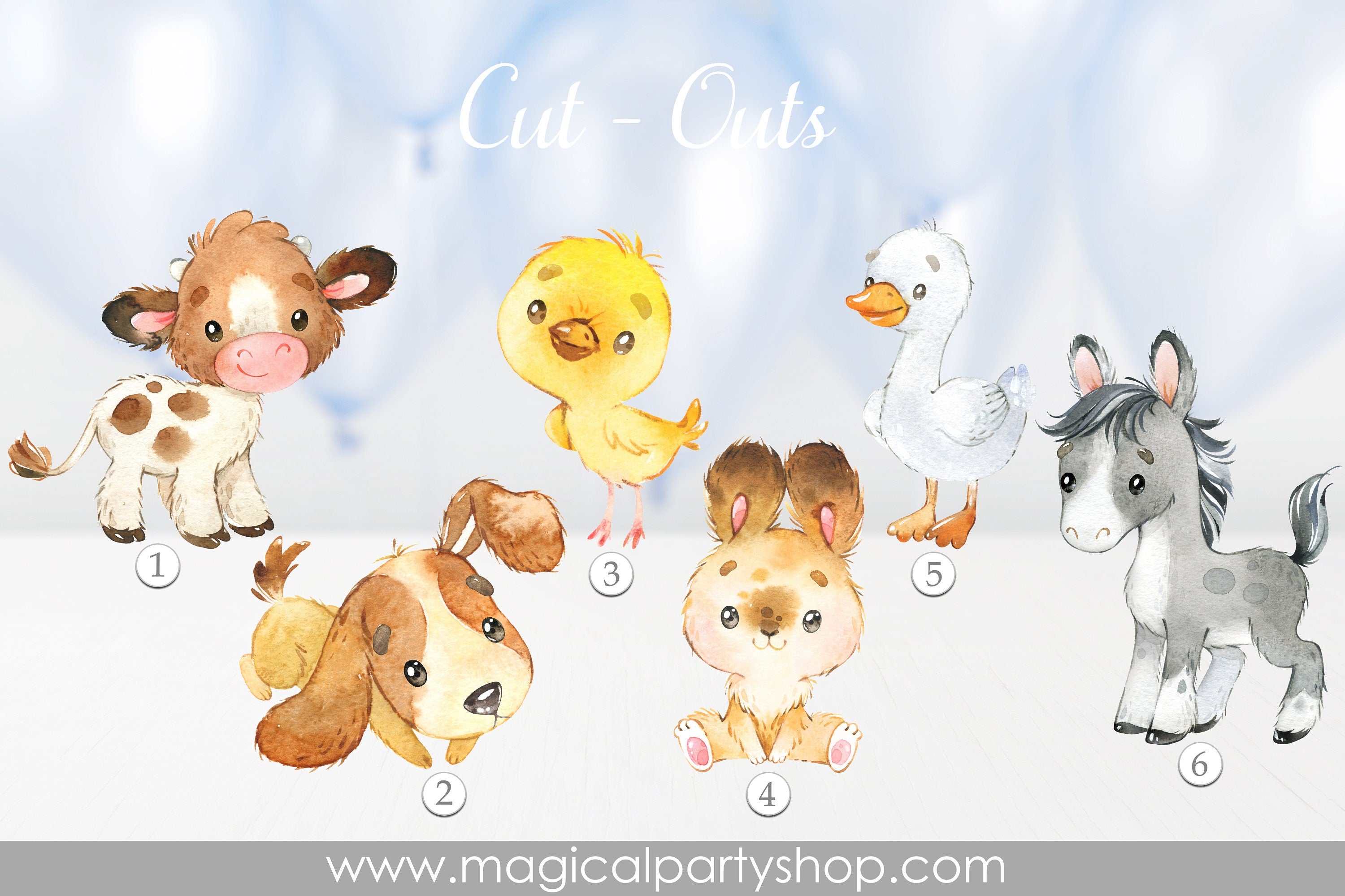 Farm Animals  Baby Shower Centerpiece | Farm Animals  Party Decor | Elephant Cupcake Toppers | Baby Shower | Its a Girl | Its a Boy