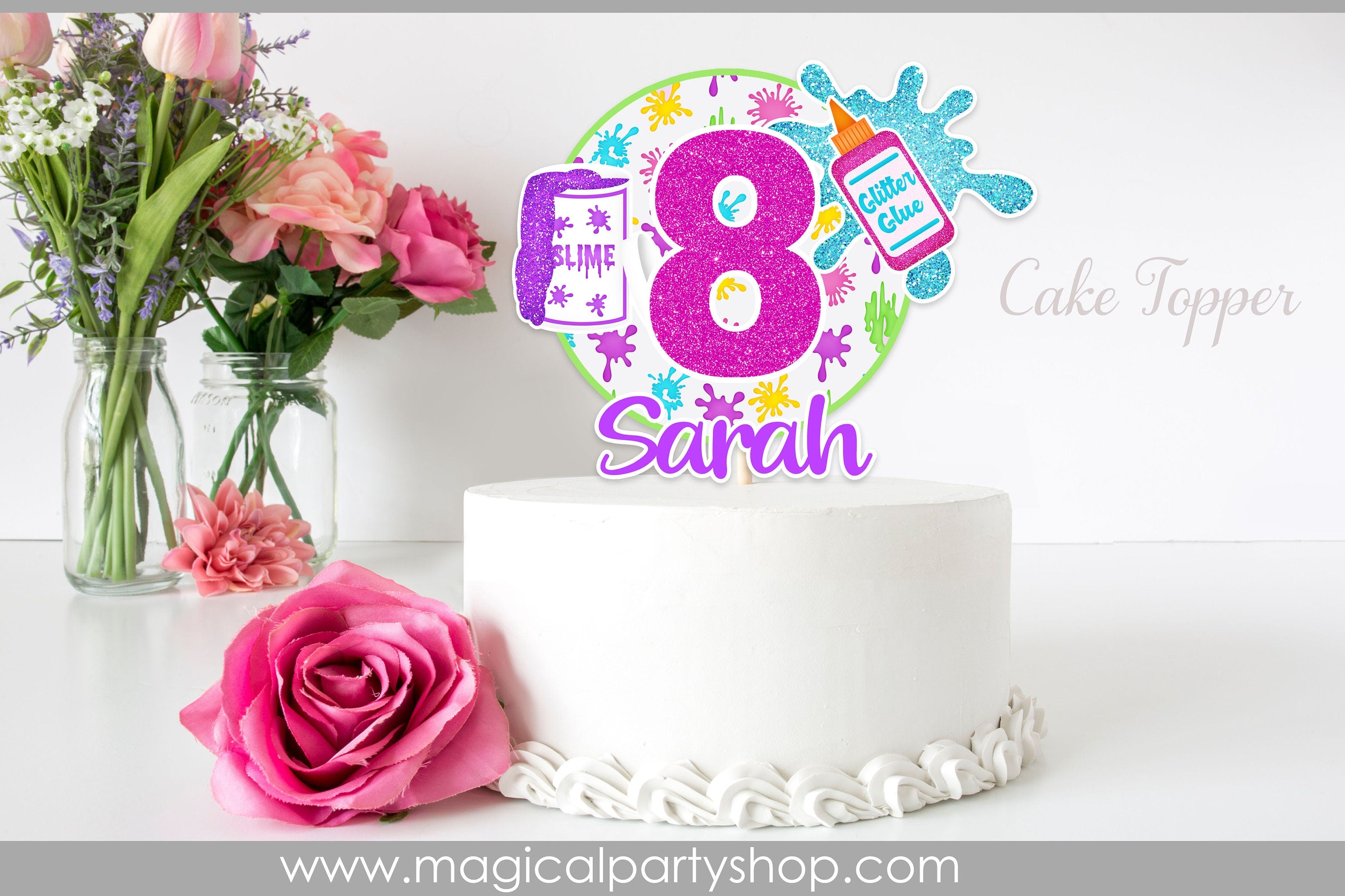 Slime Girl Cake Topper | Slime  Cake Topper | Slime  Centerpiece | Slime  Party Decorations | Slime  Birthday Party Supplies