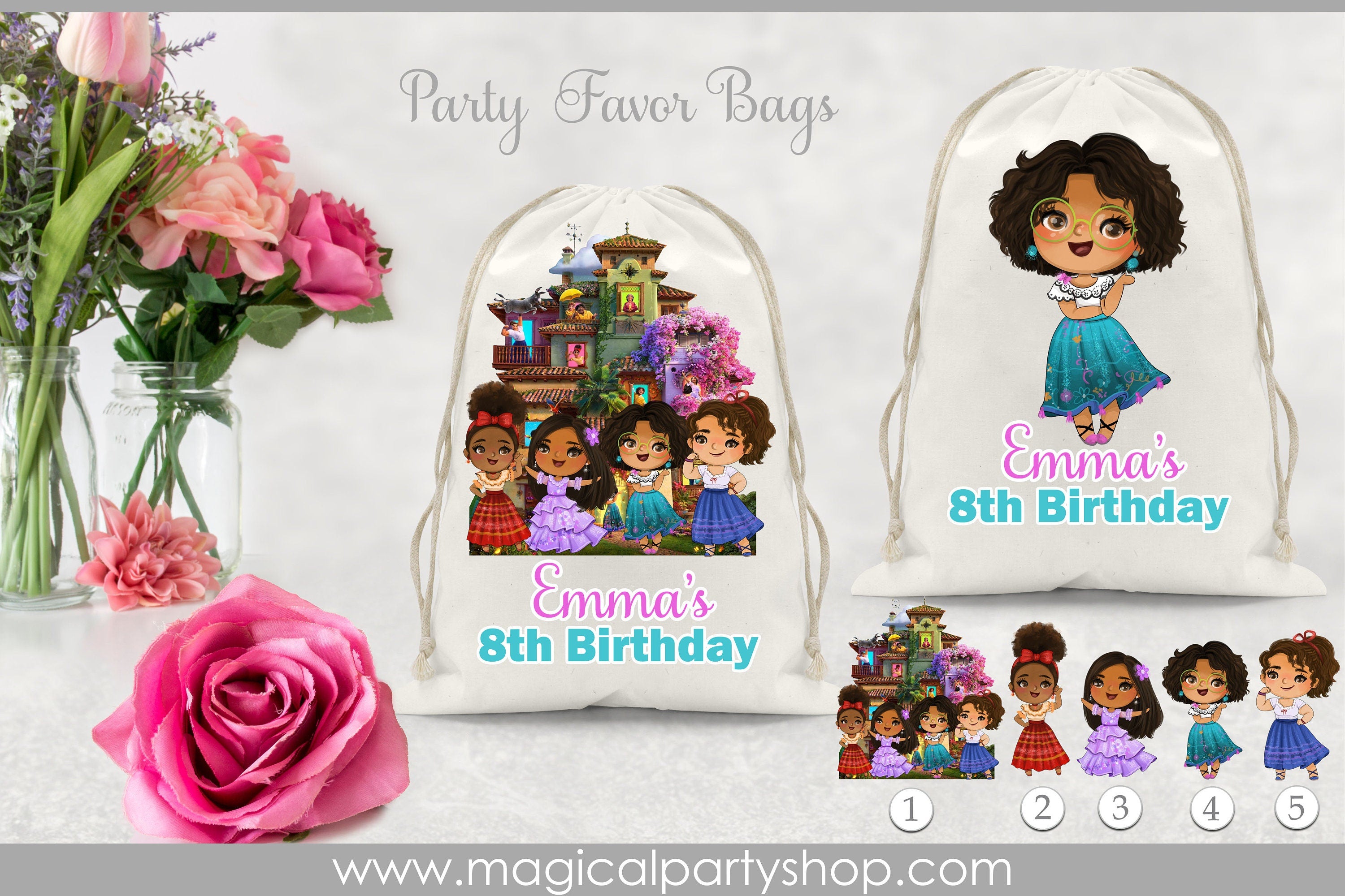 Princess Party Favor Bags | Princess Birthday Party Favors | Princess Centerpieces | Princess Birthday Party