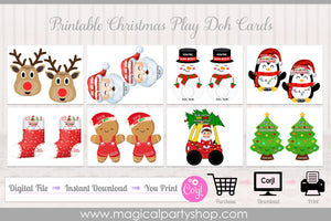 Christmas Play Doh Holders | Printable Holiday Class Gifts | Santa, Elf, Playdoh | Small Gift Play Dough Classroom Favor | 8 Designs!