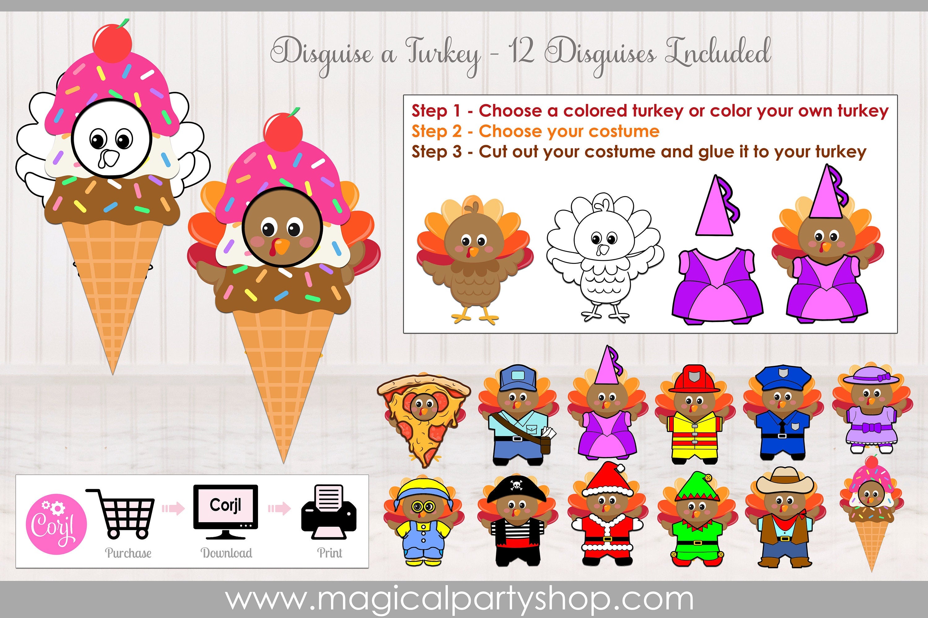 Disguise a Turkey | Printable Disguise a Turkey | Thanksgiving Crafts | Thanksgiving Party | Thanksgiving Pintables | Class Party