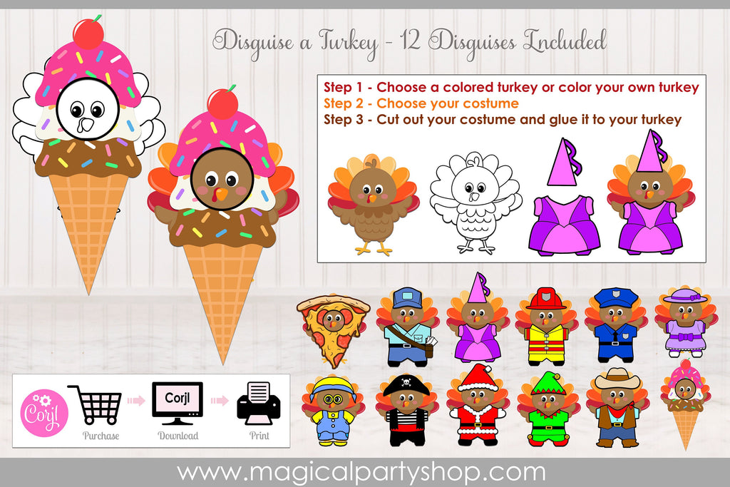 Disguise a Turkey | Printable Disguise a Turkey | Thanksgiving Crafts | Thanksgiving Party | Thanksgiving Pintables | Class Party