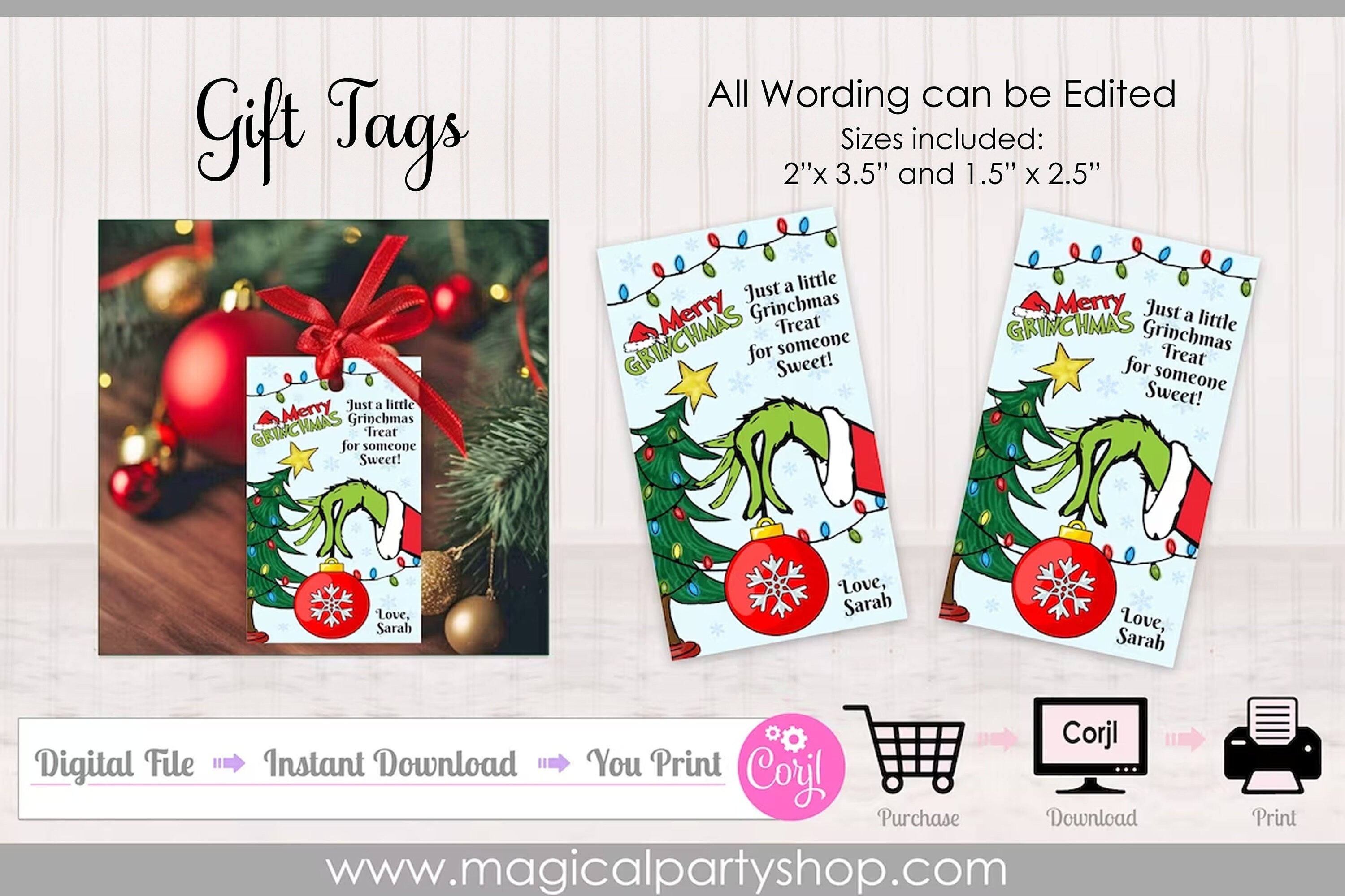 Christmas Gift Tags | Christmas Cards | Class Christmas Party | Class Party | Christmas Gift| Instant Download | Party Favor | Teachers Gift