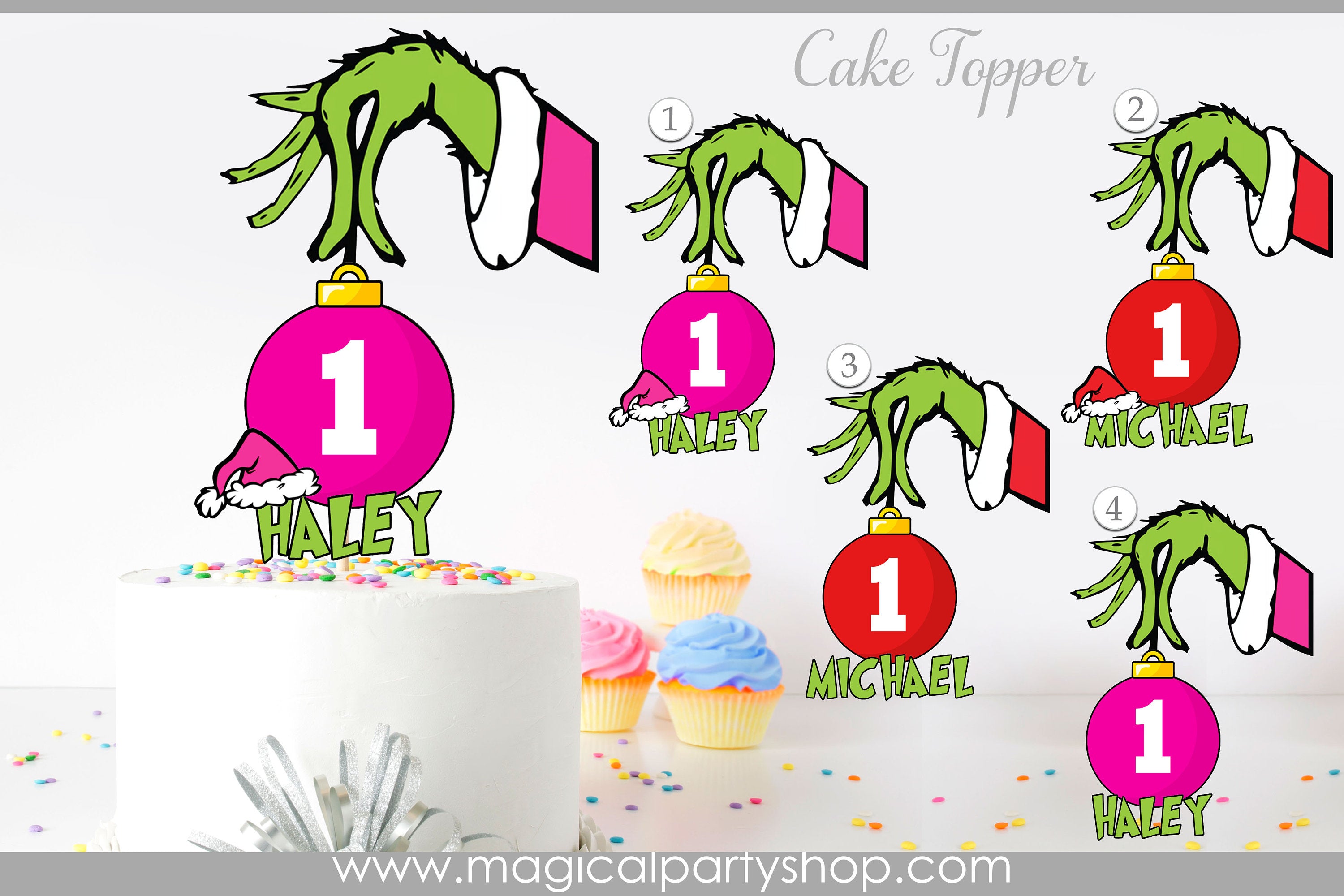 Christmas Cake Topper | Christmas Party | First Birthday | Christmas Party Decorations