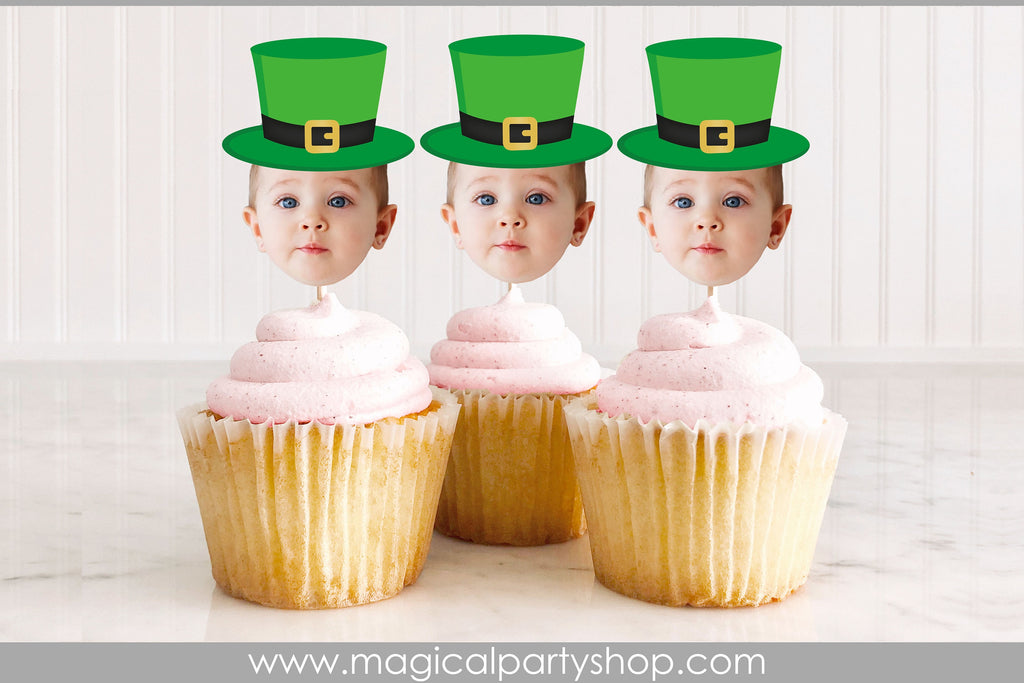 Saint Patrick’s Day Photo Cupcake Toppers | Lucky One Cupcake Toppers | Lucky One Birthday Party Decorations | First Birthday | Lucky Dude